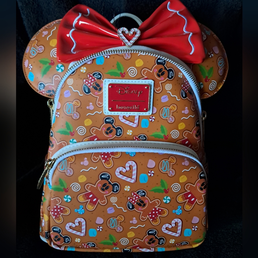 Disney Gingerbread Loungefly Mini Backpack and Ears